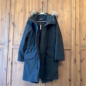 Madewell | Duffel coat in dark charcoal gray 🐧
